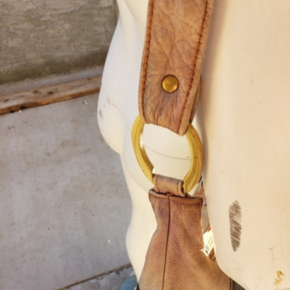 Magnifique abstract leather hand‎ painted shoulder ba - Picture 14 of 16